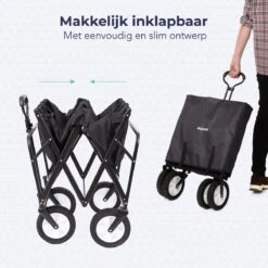 LifeGoods Bolderkar - Opvouwbaar - Draaibare Wielen - 2 Standen - 70KG Draagkracht - Zwart 11 LifeGoods Bolderkar - Opvouwbaar - Draaibare Wielen - 2 Standen - 70KG Draagkracht - Zwart -Buitenkampeer Winkel 1200x1200 1253