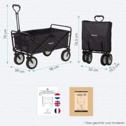 LifeGoods Bolderkar - Opvouwbaar - Draaibare Wielen - 2 Standen - 70KG Draagkracht - Zwart 15 LifeGoods Bolderkar - Opvouwbaar - Draaibare Wielen - 2 Standen - 70KG Draagkracht - Zwart -Buitenkampeer Winkel 1200x1200 1257