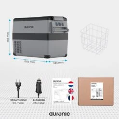 Auronic Elektrische Koelbox - 40.5L - Compressor - 12V En 240V - Grijs -Buitenkampeer Winkel 1200x1200 154