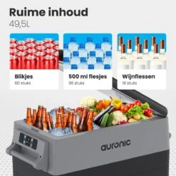 Auronic Elektrische Koelbox - 40.5L - Compressor - 12V En 240V - Grijs -Buitenkampeer Winkel 1200x1200 161