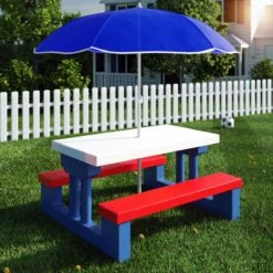 Merkloos Kinder Picknicktafel Met Parasol - Blauw 18 Merkloos Kinder Picknicktafel Met Parasol - Blauw -Buitenkampeer Winkel 1200x1200 243