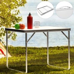 Merkloos Aluminium Inklapbare Tuintafel - Campingtafel - 80x60x68 Cm -Buitenkampeer Winkel 1200x1200 273