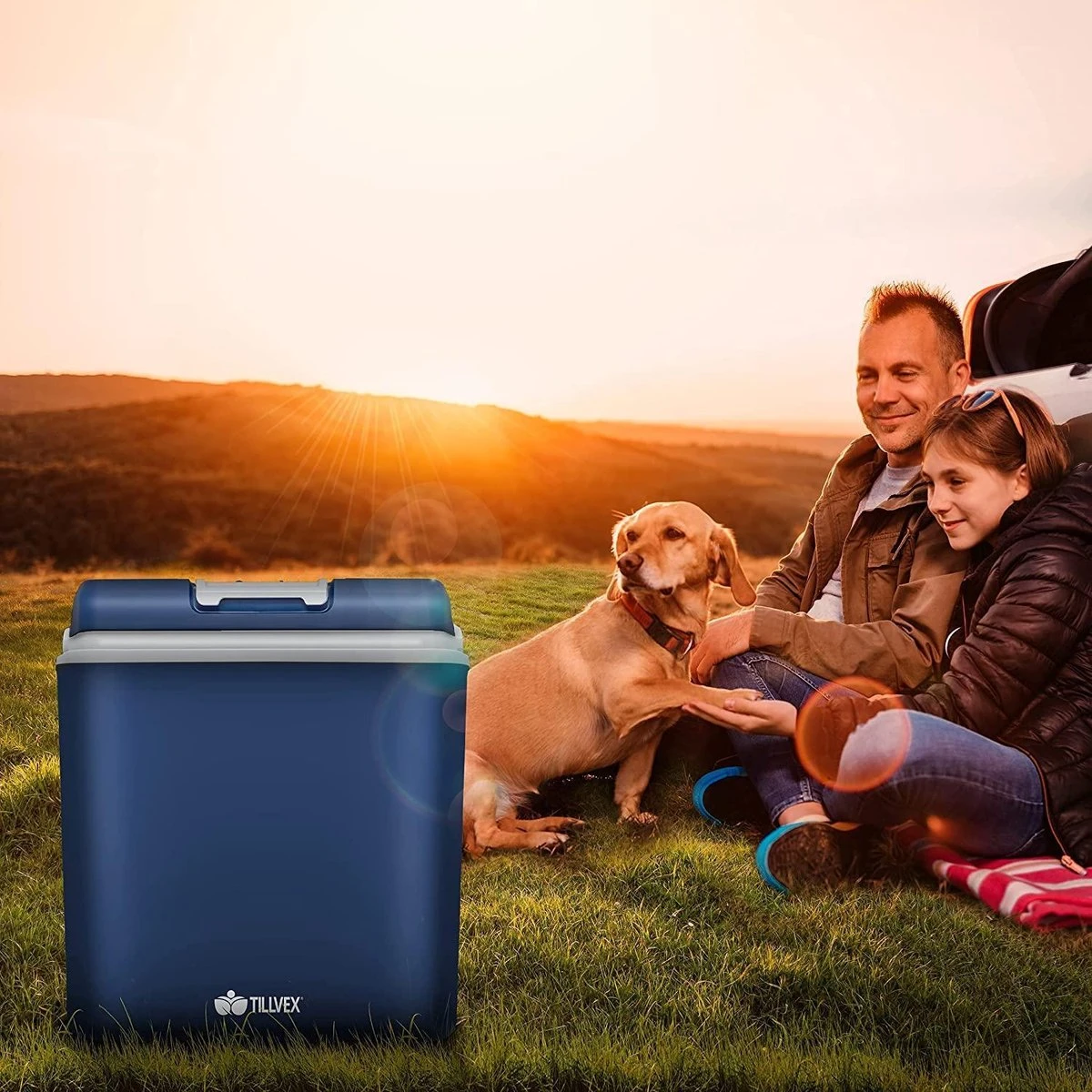 Tillvex- Koelbox, Coolbox, 24 Liter, Blauw 3 Tillvex- Koelbox, Coolbox, 24 Liter, Blauw - Afbeelding 3