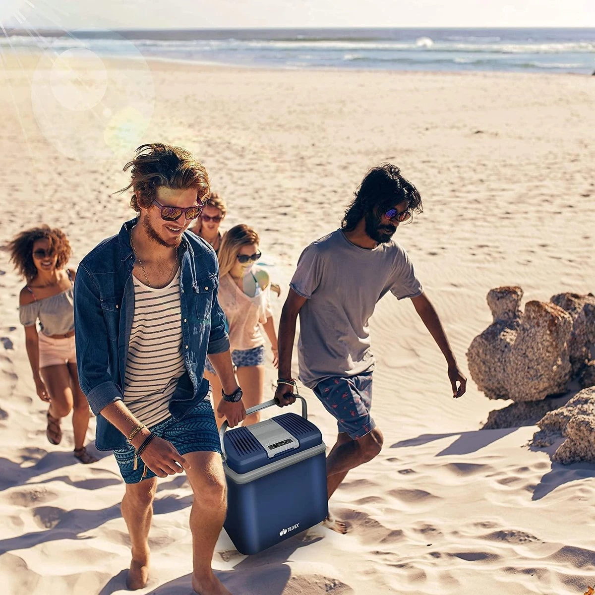 Tillvex- Koelbox, Coolbox, 24 Liter, Blauw 4 Tillvex- Koelbox, Coolbox, 24 Liter, Blauw - Afbeelding 4