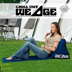 CKB LTD - Chill Out - Luchtbed - Campingstoel - Wedge Opblaasbare Ligstoel - Blauw Strandstoel 1 Persoons Volwassen Luchtbedden Kampeerstoel Vouwstoel Stoel Slaapmatje Slaapmatten Opvouwbaar Volwassenen Tuinstoel Opblaasstoel Kampeerstoelen Lucht -Buitenkampeer Winkel 1200x1200 375