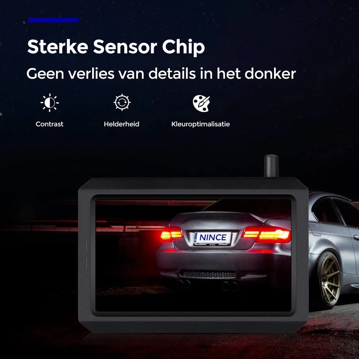 Nince ARC1 Draadloze Achteruitrijcamera Draadloos 2022 Model - 5 Inch Digitale Achteruit Rijcamera Met IR Nachtzicht - 2 Kanaals 4 Nince ARC1 Draadloze Achteruitrijcamera Draadloos 2022 Model - 5 Inch Digitale Achteruit Rijcamera Met IR Nachtzicht - 2 Kanaals - Afbeelding 4