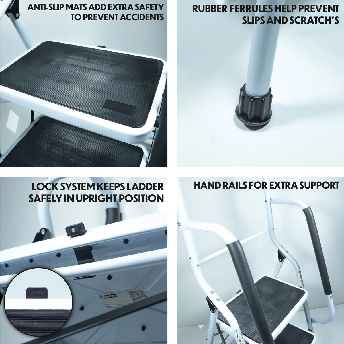 Aidapt Opstapkruk Met Leuning - 3 Treden 7 Aidapt Opstapkruk Met Leuning - 3 Treden - Afbeelding 7