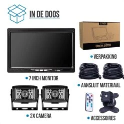 Strex Achteruitrijcamera Set Bedraad Met 2 Camera's (tegelijk Bekijken) - 7" Scherm - 18LED Nachtzicht 15m - IP67 Waterdicht - Achteruitrij Camera -Buitenkampeer Winkel 1200x1200 467