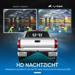 AyeCam Achteruitrijcamera - 4,3 Inch Scherm - 2 Kanaals – Nachtzicht - Incl. Begeleidingslijnen -Buitenkampeer Winkel 1200x1200 482