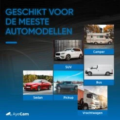 AyeCam Achteruitrijcamera - 4,3 Inch Scherm - 2 Kanaals – Nachtzicht - Incl. Begeleidingslijnen -Buitenkampeer Winkel 1200x1200 483