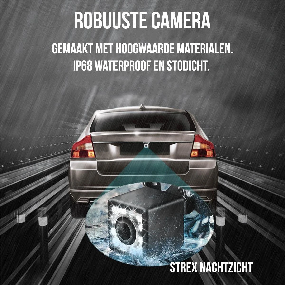 Strex Achteruitrijcamera - Universeel RCA - 12 LED Nachtzicht - IP68 Waterdicht - Achteruitrij Camera Auto 3 Strex Achteruitrijcamera - Universeel RCA - 12 LED Nachtzicht - IP68 Waterdicht - Achteruitrij Camera Auto - Afbeelding 3
