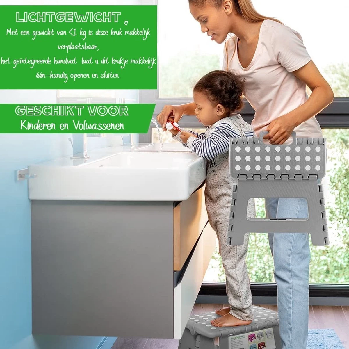 Splendole Opstapje Inklapbaar Caravanopstapje - Opvouwbaar - 100 Kg - Grijze Krukje 2 Splendole Opstapje Inklapbaar Caravanopstapje - Opvouwbaar - 100 Kg - Grijze Krukje - Afbeelding 2