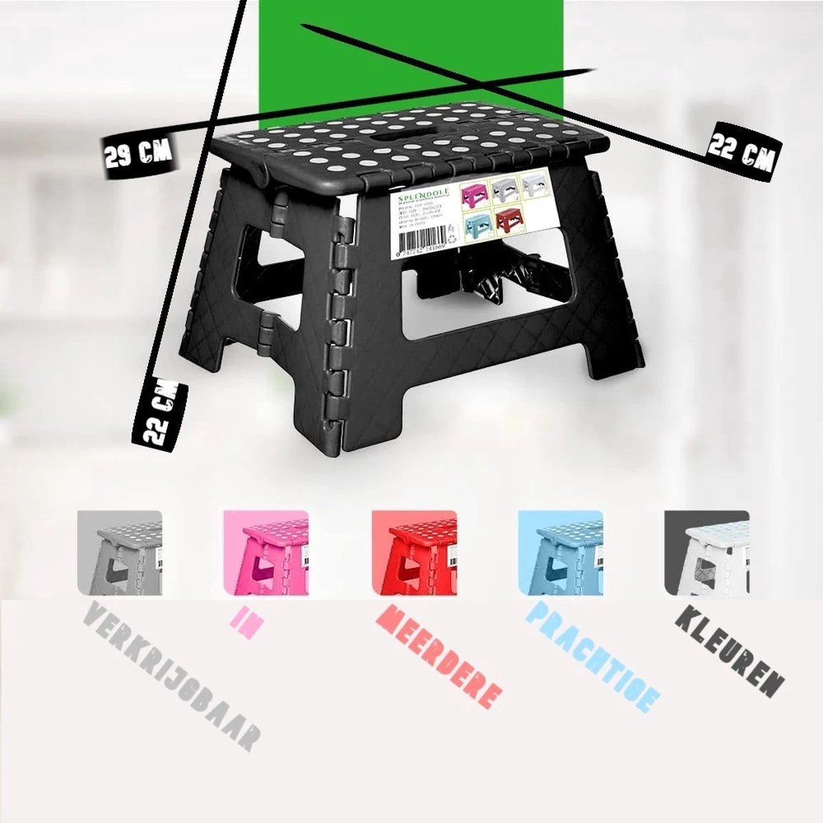 Splendole Opstapje Inklapbaar Caravanopstapje - Opvouwbaar - 100 Kg - Grijze Krukje 3 Splendole Opstapje Inklapbaar Caravanopstapje - Opvouwbaar - 100 Kg - Grijze Krukje - Afbeelding 3