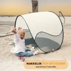 Deryan Luxe Pop Up Strandtent - Anti-UV 50+ - Cream -Buitenkampeer Winkel 1200x1200 573