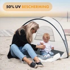 Deryan Luxe Pop Up Strandtent - Anti-UV 50+ - Cream -Buitenkampeer Winkel 1200x1200 574