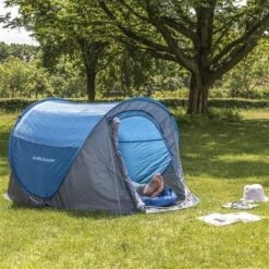 Dunlop Pop Up Tent 220 X 120 X 90 Cm - Grijs/ Blauw - 1 Persoons -Buitenkampeer Winkel 1200x1200 605