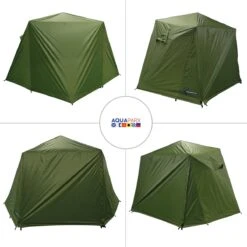 FisherPro Karpertent Met Stormcover – Vistent – Tent - Bescherming Tegen Zon En Wind – 100% Waterdichte Stormhoes – Met Handige Meeneemtas – Ook Geschikt Als Strandtent Of Festivaltent – Extra Veiligheid En Warmte Door Stormcover -Buitenkampeer Winkel 1200x1200 643