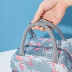 Koeltas - Lunchtas - Volwassenen En Kinderen - Compact & Handig: Zomer - Picknick -School - Lunch - Werk - Grijs Flamingo -Buitenkampeer Winkel 1200x1200 66