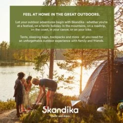 Skandika Montana 8 Tent – Tunneltenten – 8 Persoons Tent – Campingtent – 200 Cm Stahoogte – 2-4 Slaapcabines - Muggengaas – Familietent – 4 Ingangen – 700 X 310 X 200 Cm (L X B X H) - 5000 Mm Waterkolom – Outdoor, Camping – Kamperen – Blauw -Buitenkampeer Winkel 1200x1200 670