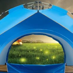 Fish Life Waterdichte Tent - Lichtgewicht Tent - Tent Voor 2-4 Personen - 200*200*140 Cm - Outdoor Camping Tent - Licht Blauw -Buitenkampeer Winkel 1200x1200 697