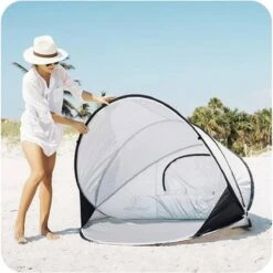 Deryan Luxe Pop Up Strandtent XXL - Anti-UV 50+ - Zilver -Buitenkampeer Winkel 1200x1200 699