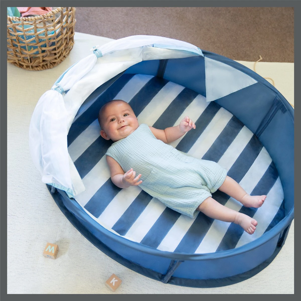 Babymoov Babyni Speelruimte & Extra Bedje Anti-UV FPS 50+ Marinière 4 Babymoov Babyni Speelruimte & Extra Bedje Anti-UV FPS 50+ Marinière - Afbeelding 4