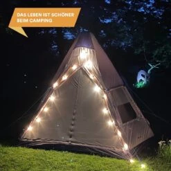 Skandika Tipi Kotona Air Opblaasbare Tent – Opblaasbare Tenten - 4 Persoons Tipi Tent – Tenten - Campingtent – Ingenaaide Tentvloer – Muggengaas – 260 Cm Stahoogte – 490 X 370 X 260 (L X B X H) – Outdoor, Camping, Tuin – Luchttent - Kamperen - Beige -Buitenkampeer Winkel 1200x1200 735