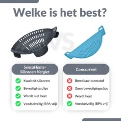 SensaHome- Siliconen Vergiet - Keuken Afgietdeksel - Afgiethulp - Siliconen - BPA Vrij - Grijs -Buitenkampeer Winkel 1200x1200 762