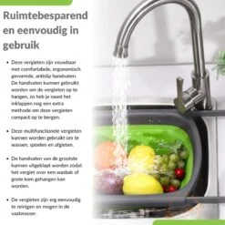 Buxibo - 3-Delige Keuken Vergiet Set Inklapbaar Groen/Grijs -Buitenkampeer Winkel 1200x1200 819