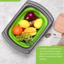 Buxibo - 3-Delige Keuken Vergiet Set Inklapbaar Groen/Grijs -Buitenkampeer Winkel 1200x1200 824