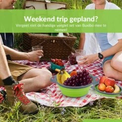 Buxibo - 3-Delige Keuken Vergiet Set Inklapbaar Groen/Grijs -Buitenkampeer Winkel 1200x1200 825