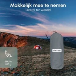 AirFeel Opblaasbaar Slaapmatje - Ingebouwde Pomp En Kussen - Lichtgewicht - 196 X 60 X 6cm - Gray -Buitenkampeer Winkel 1200x1200 847