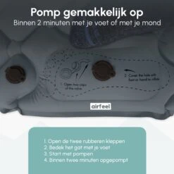 AirFeel Opblaasbaar Slaapmatje - Ingebouwde Pomp En Kussen - Lichtgewicht - 196 X 60 X 6cm - Gray -Buitenkampeer Winkel 1200x1200 848