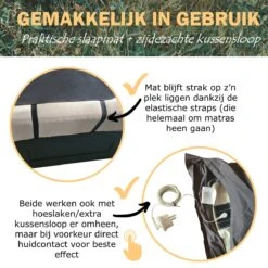 Earthle Volledige Earthing Tweepersoons Aardingsset - 2x Slaapmat + 2x Kussensloop - Aardingsmat - Aarden - Earthing Mat - Aarding - Grounding Mat - Kussensloop - Aardingskussensloop - Combo Deal -Buitenkampeer Winkel 1200x1200 894