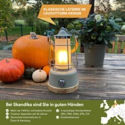 Skandika Kiruna LED-Lamp – Tentlampen – Campinglampen – Buiten Lantaarn – Buitenverlichting – Buiten Lamp - Retro Outdoor Camping Lamp Met Powerbank, Traploos Dimbaar, Draadloos, Oplaadbare Batterij, USB, Warm En Koud Wit, 75h Lichtduur – Beige -Buitenkampeer Winkel 1200x1200 943