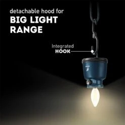 Favour L0818 Retro Camping Lamp Oplaadbaar LED, 320 Lumen, IP64 Waterdicht, Draagbare Kampeerlamp, Tentlamp, Acculamp, Traploos Dimbare Lamp Incl. Kaarslicht-modus, Blauw -Buitenkampeer Winkel 1200x1200 961