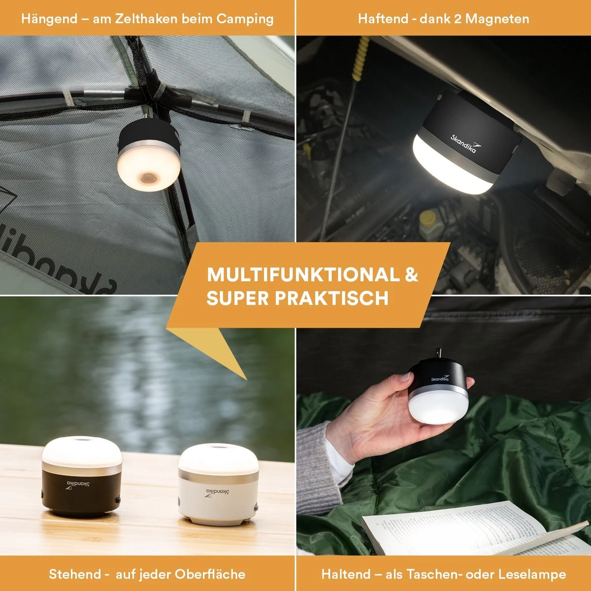 Skandika Campinglamp Tarfala – Tentlampen – Campinglampen – Kampeerlamp – Tentlamp Oplaadbaar, Traploos Dimbaar, Ophanghaak, USB Aansluiting – 3600 MAh Powerbank – Warm Wit, Koel Wit, 110 H Batterij – Tentlamp Buiten – Energieklasse A ++ - Zwart 6 Skandika Campinglamp Tarfala – Tentlampen – Campinglampen – Kampeerlamp – Tentlamp Oplaadbaar, Traploos Dimbaar, Ophanghaak, USB Aansluiting – 3600 MAh Powerbank – Warm Wit, Koel Wit, 110 H Batterij – Tentlamp Buiten – Energieklasse A ++ - Zwart - Afbeelding 6