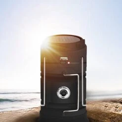 Merkloos Xtraworks - Multifunctionele Solar LED Campinglamp Met Handvatten - IPX 45 Waarde, USB-lader En Powerbank - Mat Zwart -Buitenkampeer Winkel 1200x1200 995