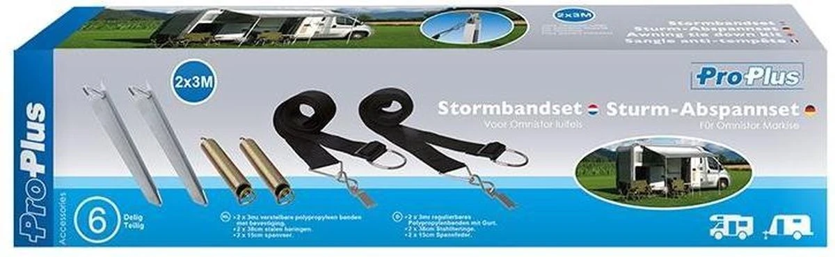Proplus Stormbandenset Voor Thule Omnistor Luifels 8 Proplus Stormbandenset Voor Thule Omnistor Luifels - Afbeelding 8