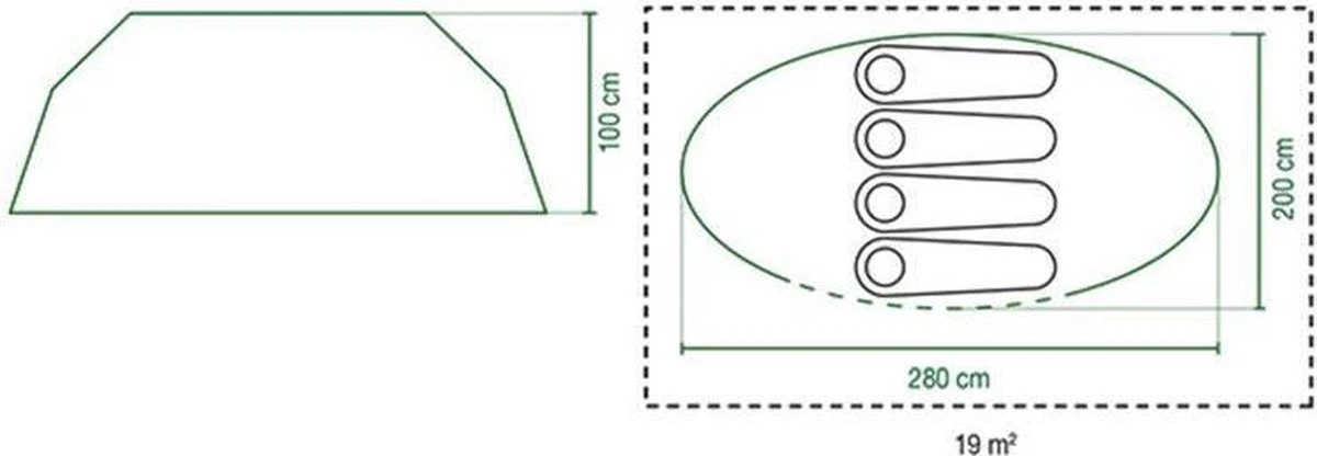 Coleman Galiano 4 Pop-up Tent - 4-Persoons - Blauw/Wit 7 Coleman Galiano 4 Pop-up Tent - 4-Persoons - Blauw/Wit - Afbeelding 7