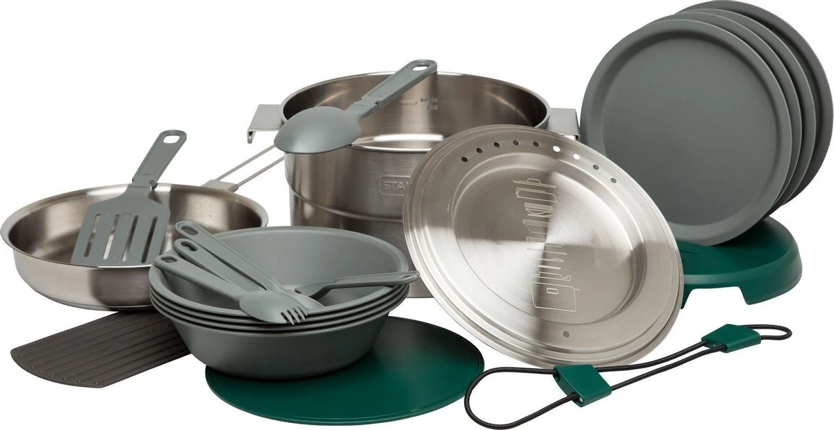 Stanley The Full Kitchen Base Camp Cook Set 3,5L - Campingkookset - Stainless Steel 4 Stanley The Full Kitchen Base Camp Cook Set 3,5L - Campingkookset - Stainless Steel - Afbeelding 4