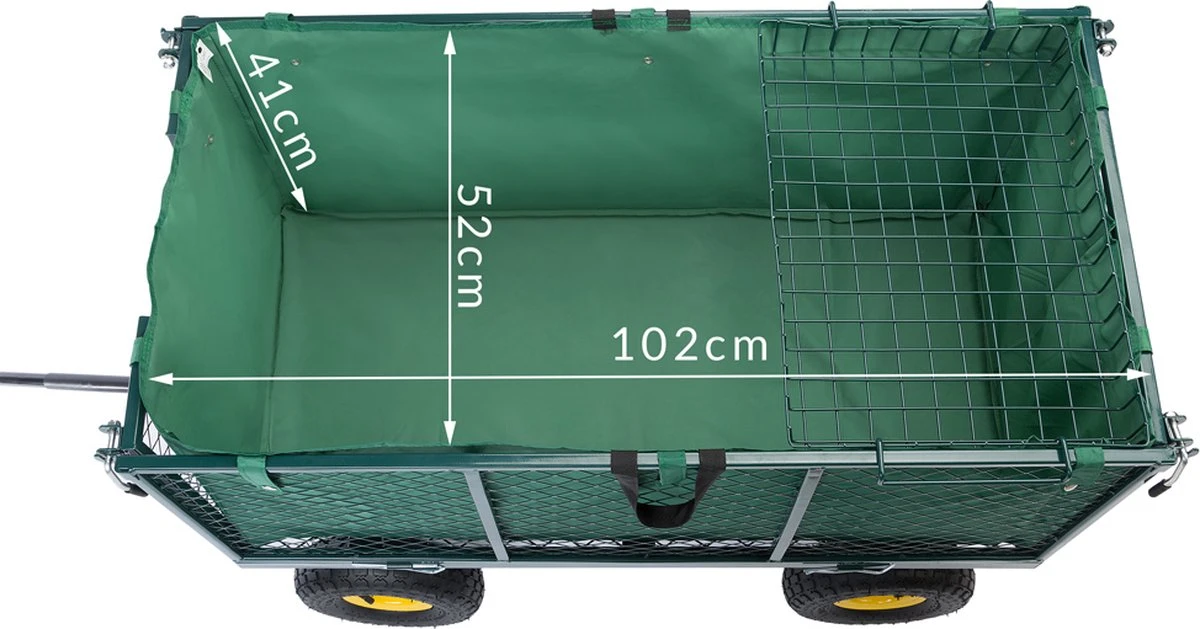 Gardebruk Bolderkar Binnenzeil - Belastbaar Tot 550 Kg – Groen 5 Gardebruk Bolderkar Binnenzeil - Belastbaar Tot 550 Kg – Groen - Afbeelding 5
