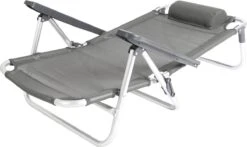 Bo-Camp Beach Chair - Monaco - Aluminium - Grijs -Buitenkampeer Winkel 1200x715