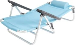 Bo-Camp Beach Chair - Monaco - Aluminium - Blauw -Buitenkampeer Winkel 1200x728