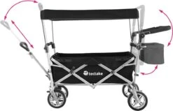 Tectake - Opvouwbare Bolderwagen Handkar Nico Zwart - 403549 -Buitenkampeer Winkel 1200x771 7