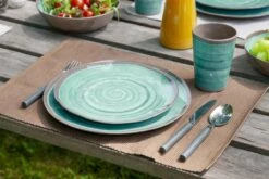 Bo-Camp Servies Halo - 12 Delig Melamine - Aqua -Buitenkampeer Winkel 1200x800 136