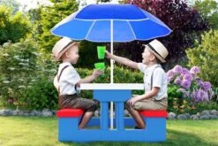 Merkloos Kinder Picknicktafel Met Parasol - Blauw 15 Merkloos Kinder Picknicktafel Met Parasol - Blauw -Buitenkampeer Winkel 1200x800 15