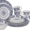 Bo-Camp - Servies - Campingbord - 16-Delig - Old Dutch - Blauw Servies