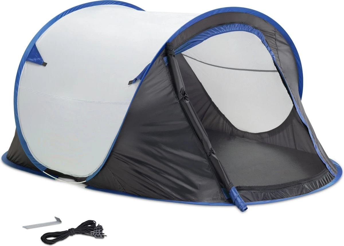 JEMIDI Tweepersoons Pop-up Tent - Opgooitent, Werptent Voor 2 Personen - Ideaal Als Festivaltent Of Kampeertent - Verschillende Kleuren 13 JEMIDI Tweepersoons Pop-up Tent - Opgooitent, Werptent Voor 2 Personen - Ideaal Als Festivaltent Of Kampeertent - Verschillende Kleuren - Afbeelding 13