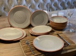 Camping Servies - 12 Delig – 100% Melamine Servies Set – Campingservies – Melamine Servies - Terracotta Style -Buitenkampeer Winkel 1200x900 49